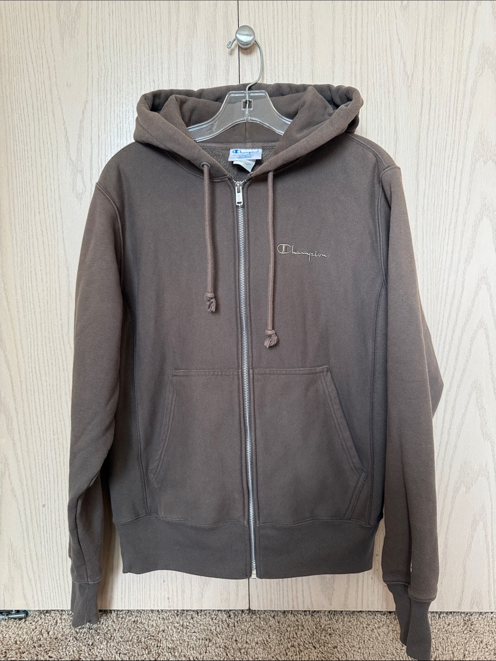 Champion Men's Full-Zip Hoodie in Brown